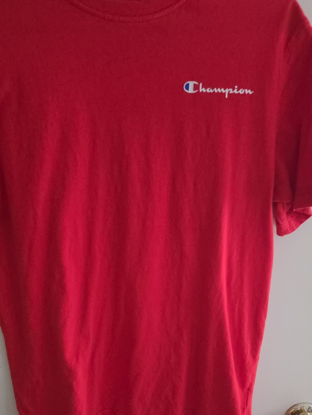 Champion Bright Red Script Logo T-Shirt